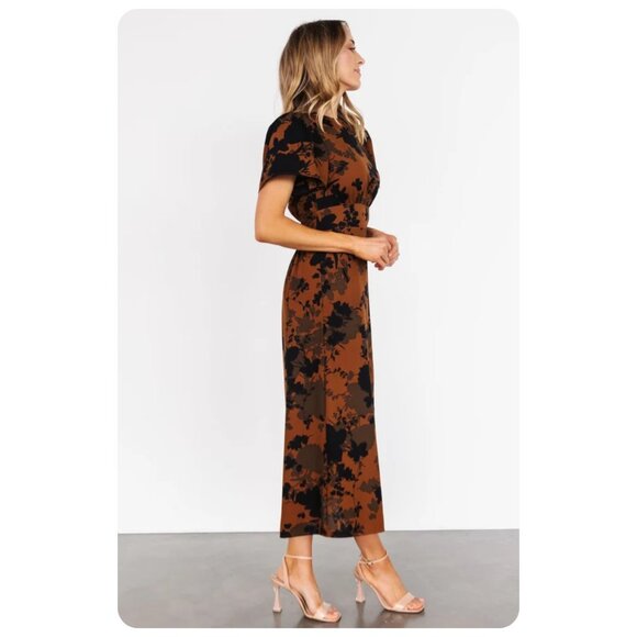 NWT Baltic Born Espresso Lenni Midi Dress sz M - Picture 3 of 11